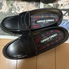 CEDAR CREST ブラックレザー ローファー