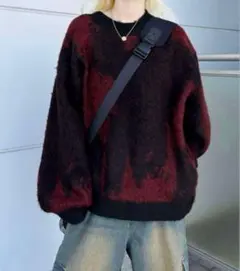 セダクル ジャガードシャギーニット Lサイズ