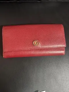 本物保証 GUCCI イタリア製ソーホーレザー 長財布 レッド 良品 - メルカリ
