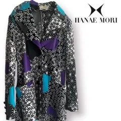HANAE MORI シャツワンピース　パッチワーク　レトロのサムネイル