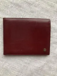 AIGNER 二つ折り財布 ボルドー レザー　イタリア製のサムネイル