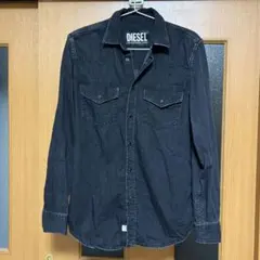 DIESEL ブラックデニム長袖シャツ ディーゼル XS