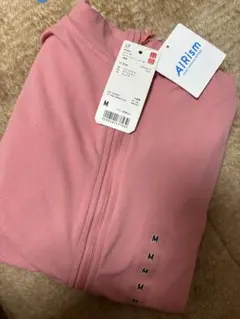 新品タダ付き　ユニクロ　エアリズムUVカットメッシュパーカ　（長袖） Mピンク