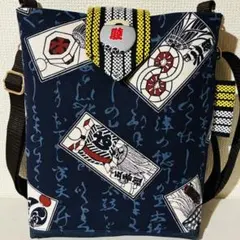 ラスト★纏　火消し　帆布×デニム　和柄　ショルダーバッグ