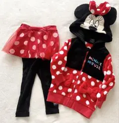 BABYDOLL ミニーマウス フリースセットアップ　着ぐるみ90cm コスプレ