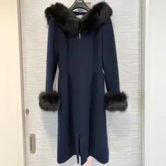 新品未使用　MARYLESTER ブルーフォックス　ファーコート　ブラック RUIRUE BOUTIQUE（ルイルエブティック）の「ウール100