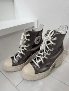 CONVERSE 70 ハイカットヒールスニーカー ガンメタル色