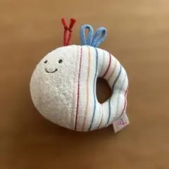 ベビー　ラトル　ストライプ ドーナツ型　赤ちゃんの城