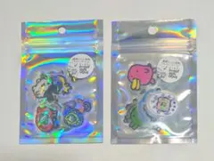 たまごっち　オーロラホログラムクリアフレークシール　2個