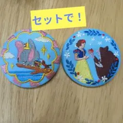 ディズニー刺繍ピンバッジ　白雪姫＆ダンボ