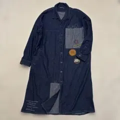 美品★ドラッグストアーズ★刺繍&ワッペンが可愛い♪デニムコートLサイズ★男女兼用