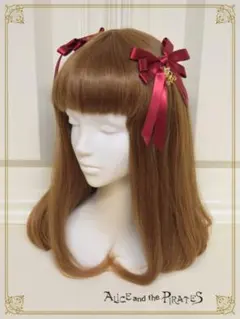 サテンリボンの多重リボンクリップ