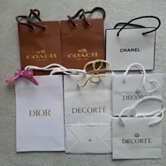 ショップ袋８セット COACH CHANEL DIOR DECORTÉ