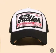 メッシュ　キャップ　ストリート　アメカジ　ダメージ　ヴィンテージ　古着　人気　黒