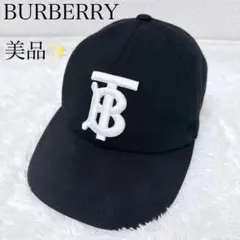 美品✨ 大谷愛用 バーバリー TBロゴ ベースボールキャップ ブラックのサムネイル