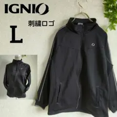 イグニオ ジャージ 黒 トラックジャケット ジャンパー ランニングレディース L