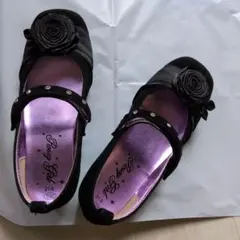 フォーマル靴　黒 女の子２１センチ