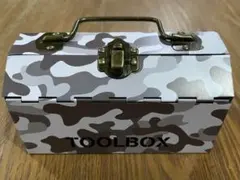 KALDI 迷彩柄 メタルツールボックス 小物入れ　空き缶のサムネイル