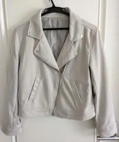 GRL スエード ライダースジャケット ベージュ