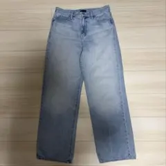 UNIQLO ワイドストレートジーンズ 26 ウエスト66cm ライトブルー