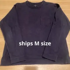 長袖 カットソー Ｍ ネイビー SHIPS トップス レディース