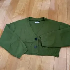 Dukkah ニットカーディガン　クロップド丈　X S