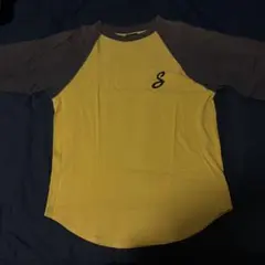 STUSSY ラグラン Tシャツ 7分袖 Mサイズ イエロー