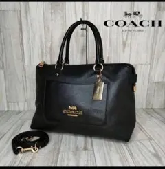 大人気‼️】COACH コーチ ショルダーバッグ ミニ エマ サッチェル 黒 