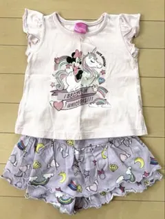 ミニーちゃん　夏服　半袖　セットアップ