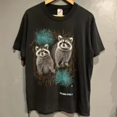 80s USA製 アライグマ Tシャツ アニマル