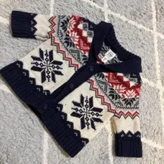 baby GAP 雪の結晶柄カーディガン 0-3ヶ月　赤ちゃん