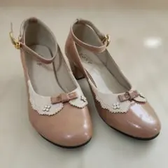 配色カット甲あきパンプス L