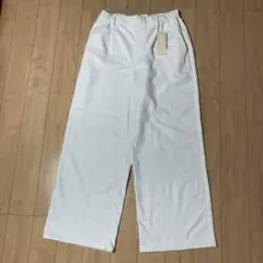 studio CLIP スタディオクリップ タック ストレートパンツ ワイド 白