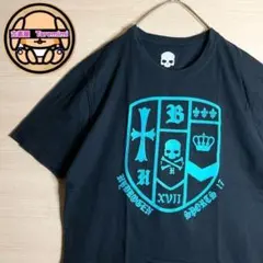ヴィンテージ ルーマニア製 Tシャツ ビックプリント ドクロ 黒 希少 古着のサムネイル