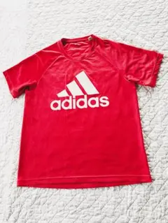adidas ロゴ Tシャツ レッド
