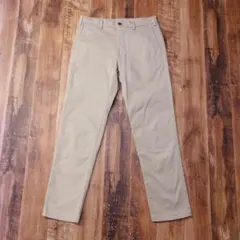 美品 ユニクロ スリムフィットチノ メンズ 76 Mサイズ ベージュ QQ1