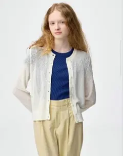 タグなし未使用【GU】シアーカーディガン