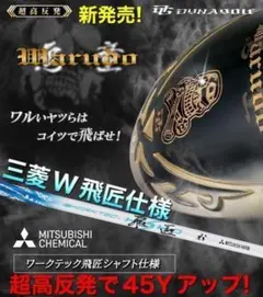 新登場! 三菱W飛匠 ドクロ輝く超高反発の飛び! ダイナゴルフ 悪童