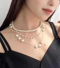 【GWセール】新品未使用 RESEXXY メニーパールネックレス ゴールド