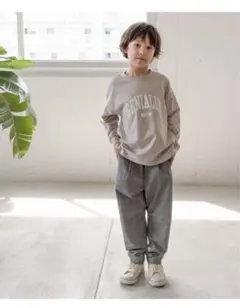 【試着のみ】グローバルワーク サマ楽テーパードパンツ 140