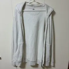 UNIQLO XL フード付きパーカー ライトグレー