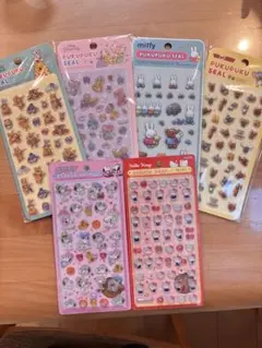 ボンボンドロップ＆ぷくぷくシール 6枚セット