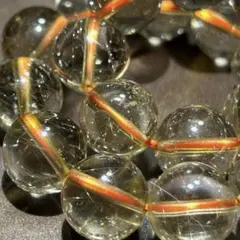 ☆高級品 オレンジ ゴールド ルチル ブレス 福徳開運宝珠⑤！11 