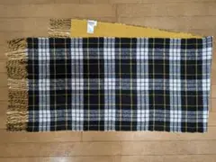 チェック柄マフラー 黒 白 黄色のサムネイル