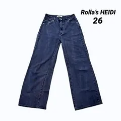 Rolla’s HEIDI ハイライズ　ルーズストレートデニム　パンツ　26 紺のサムネイル