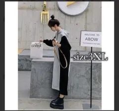 1224 ワンピース チュニック 3XL バイカラー マタニティ