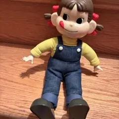 新品未開封　不二家ミルキーペコちゃん　首ふり人形　青ブルーオーバーオール 新品未開封 不二家ミルキーペコちゃん 首ふり人形 青ブルー