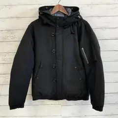 【ユナイテッドアローズ】フード付きダウンジャケット 黒 M 防寒アウター