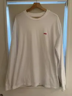 Supreme スモールボックスロゴ 長袖Tシャツ ホワイト　25ss