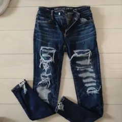 AMERICAN EAGLE ダメージスキニーデニムのサムネイル